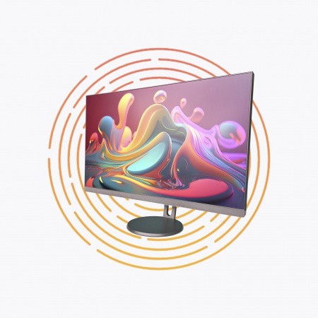 Моноблок Ancomp 27PQ (rev.1) 27" QHD 2560x1440 / G7400 / 8 Гб DDR4 / 256 Гб PCIE SSD / USB Type-C / SD / SDHC / SDXC / веб-камера 5.0 Мп / 1000 Мбит/с LAN / WI-FI / Bluetooth 5.0 – №1